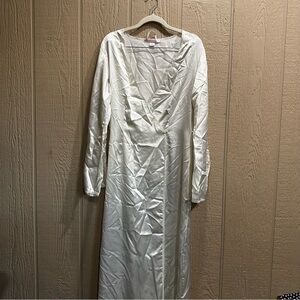 Victoria's Secret Cream Satin Robe